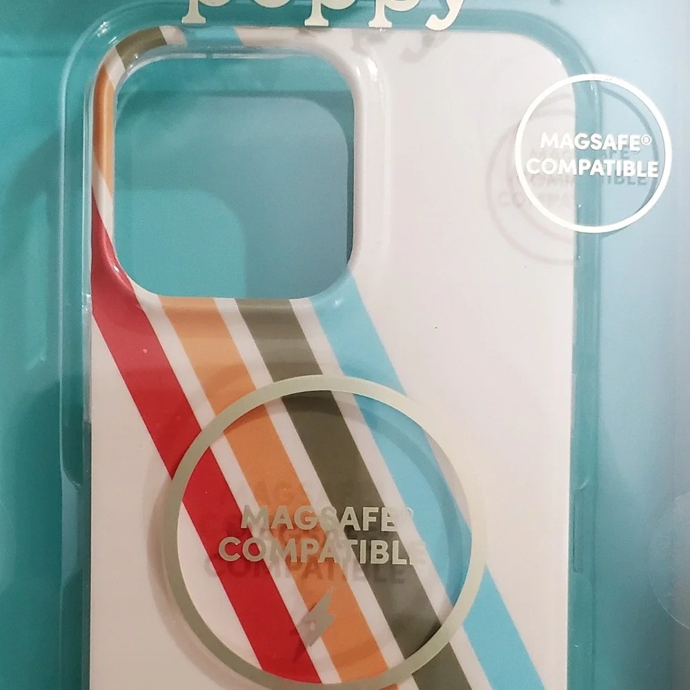 iPhone 14 PRO MAX Case New MagSafe Compatible Retro Rainbow Beige